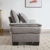 NicBex 84" Corduroy Sleeper Sofa with 23" Deep Seat, Upholstered Loveseat Sofa with 2 Supportive Pillows, Couches for Living Room - 3 of 4