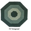 Alpine Stripe Collection 100% Polypropylene Durable & Stain Resistant Double Sided Reversible Indoor Area Utility Octagonal Rug - 2 of 4