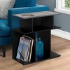 FONTOI Small End Tables Multifunctional Side Table Living Room Sofa Beside Table for Bedroom Office Furniture, Modern, Black, 23.75"*11.75"*23.75" - 2 of 4