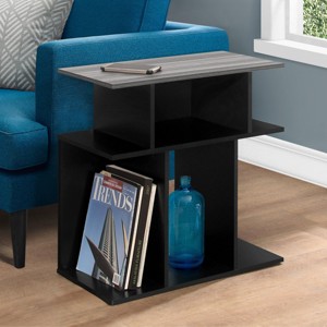 FURNIinspire End Tables Multifunctional Side Table Living Room Sofa Beside Table for Bedroom Office Furniture, Modern, Black, 23.75"*11.75"*23.75" - 1 of 4