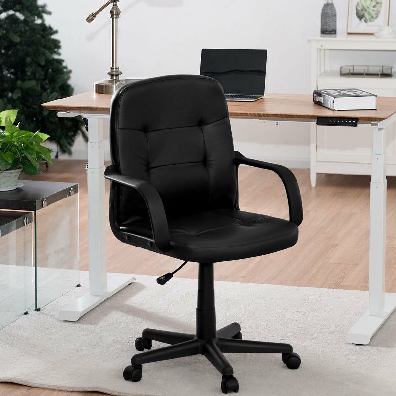 Costway Ergonomic Mid-Back Executive Office Chair Swivel Computer Desk Task Chair New, 2 of 11