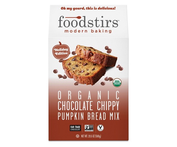 Foodstirs Organic Chocolate Chippy Pumpkin Bread Mix - 20.5oz