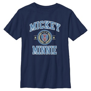 Boys Mickey & Friends Duo College Badge T Shirt - 1 of 4