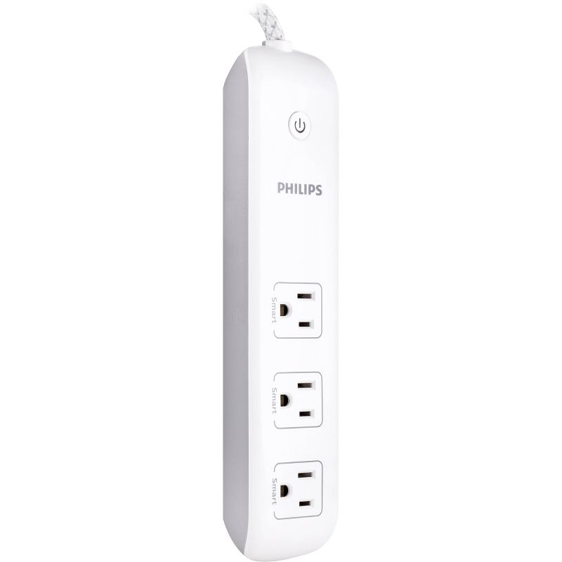 Philips 4&#39; Smart Plug 3-Outlet Extension Cord - White, 5 of 16
