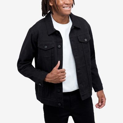 Мужские куртки X RAY Men's Denim Jacket in JET BLACK Size L — фото 5