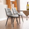 YOUNIKE Modern Dining Chairs Set of 2 Leather Upholstered Kitchen & Dining Room Chair Makeup Vanity Nail Tech Chair 20.47"Wx23.62"Dx31.89"H - 4 of 4