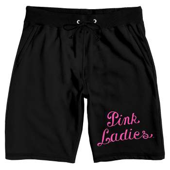 Grease Pink Ladies Logo Men's Black Sleep Pajama Shorts