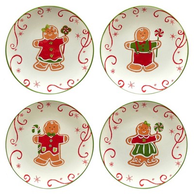 9" Earthenware Holiday Magic Gingerbread Dessert Plates - Certified International