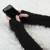 Allegra K Women's Winter Fingerless Thumbhole Elbow Length Knitted Gloves Arm Warmer - 4 of 4