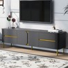 Modern TV Stand for TVs up to 80", Entertainment Center with 4 Drawers and Cabinet, Media Console Table for Living Room Bedroom - 2 of 4