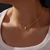 14K Gold & Silver Cross Necklace – Dainty Non-Tarnish Choker, Religious Jewelry Gift for Women - 2 of 4