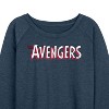 Women's - Marvel - Avengers Cast Lightweight French Terry Wide Neck Long Sleeve Shirt - 3 of 4