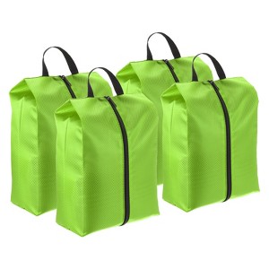 Unique Bargains Nylon Waterproof Portable Lightweight Shoe Bags for Travel 4 Pcs - 1 of 4