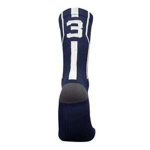 Mk Socks Player ID Jersey Number SINGLE Crew Sock - Navy Blue, White - 1 of 1