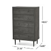 NicBex Wide Drawer Dresser,Mid-Century Style Dressers,Chest of Drawers for Bedroom,Living Room,Study,Office,Entryway - 4 of 4