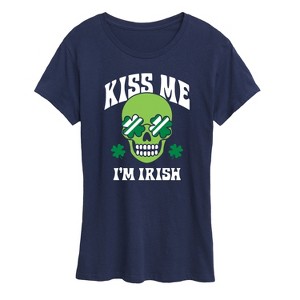 Women's - Instant Message - St. Patrick's Day Kiss Me I'm Irish Short Sleeve Graphic T-Shirt - 1 of 4