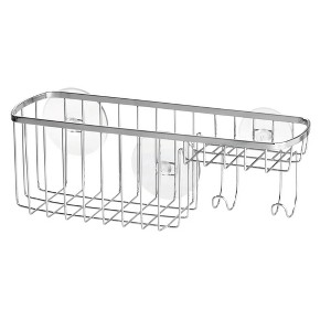 iDESIGN Gia Shower Suction Combo Basket Chrome - 1 of 4