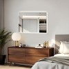 ChicFurnit Bathroom Vanity Mirrors Rectangle Frame Wall Mirror Anti Fog Mirror Decorative Wall Mirrors for Bathroom, Silver, 32"*5"*24" - 3 of 4