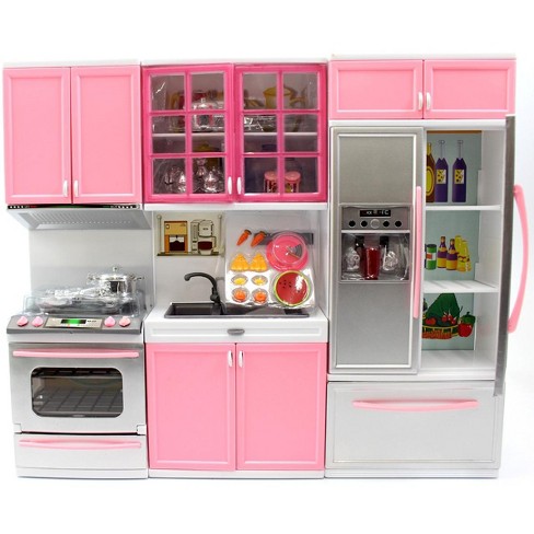 Link Little Princess Modern Kitchen Full Deluxe Kit Kitchen Playset With  Toy Doll, Lights, And Sounds