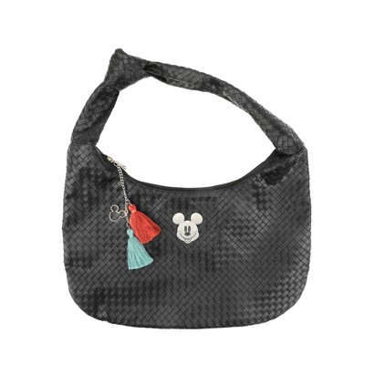 Disney Stitch Face Metal Badge Blue 16" Handbag