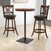 Tangkula 360° Swivel Barstools Set of 4 29" Bar Height Bar Chairs with Back & Footrest - 3 of 4