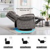 Velvet Swivel Rocking Recliner Chair with Massage, Heating, USB Port, and Cup Holders - 4 of 4