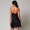 Journelle Women's Charlotte Short Slip Chemise in Black, Size Large - 2 of 3