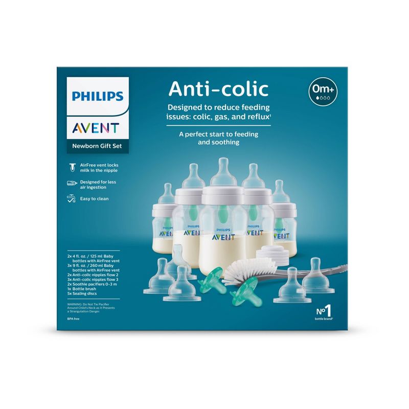Avent Philips Anti-Colic Baby Bottle with Air-Free Vent Newborn Gift Set - 18pc, 6 of 9