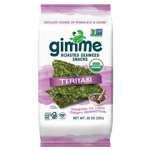 Gimme Organic Roasted Seaweed Snack Teriyaki 0.35oz - 1 of 4