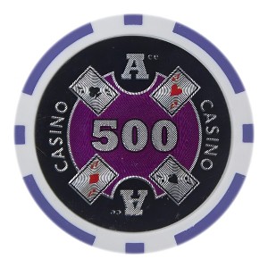 Slickblue 14-Gram Clay Composite Poker Chips 25-Pack, Laser Inlay, Casino Game Chips, Multicolor, $1-$25K - 1 of 3