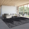 Washable Modern Striped Rug Non Slip Low Pile Rug Soft Geometric Minimalistic Throw Floor Cover Foldable Indoor Carpet for Living Room Bedroom - 2 of 4