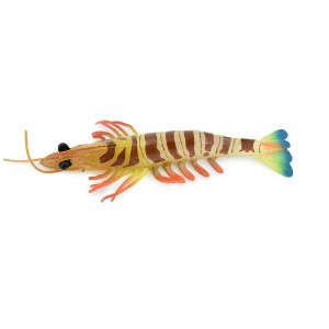 Collectible Wildlife Gifts | Shrimp, Prawn, Tiger Shrimp, Museum Quality, Hand Painted, Rubber Crustaceans,  Toy Model, Gift,   7"  CH245 BB122 - 1 of 4