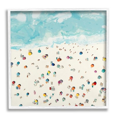 Stupell Industries Abstract People on Beach Framed Giclee Art