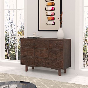 Okak Elegant 6-Drawer Dresser for Bedroom with Metal Handle & Shiny Decoration,Chest of Drawers Closet Storage Cabinet for Living Room,Hallway - 1 of 4