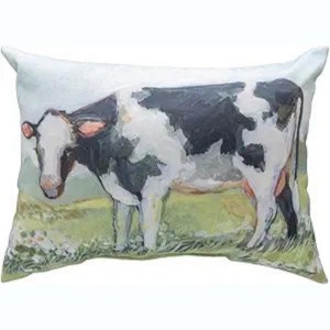 Manual Woodworkers & Weavers Field of Home Farmhouse Cow Pillow 18×13 inch - 1 of 3