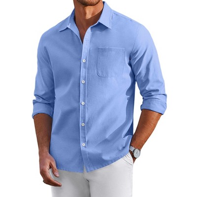 COOFANDY Men's Oxford Shirt Long Sleeve Casual Button Down Shirts