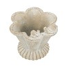 Moda Furnishings Sand and Cement Coral Planter with Textured Beige Finish - 3 of 4