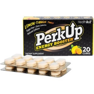 HealthA2Z PerkUp – Energy Booster Melt-in-Mouth Cubes with Natural Caffeine & B Vitamins – Lemon Flavor - 1 of 4