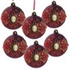 NAYSAYE Party Decoration and Accessories Glass Christmas Ball Ornament Set for Holiday Celebration, Red, 3.9"*3.9"*0.09" - 2 of 4