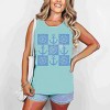Simply Sage Market Anchor Wheel Grid Garment Dyed Tank - 2 of 3