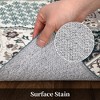 Vintage Tiled Area Rug Washable Persian Floral Rug Non-Slip Low Pile Rug - 4 of 4