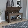 Vynxaria Karmen 1-Shelf Lid Top Storage Table Dark Brown - 2 of 4