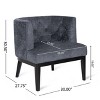 GDFStudio Evans Contemporary Fabric Tufted Accent Chair - 3 of 4