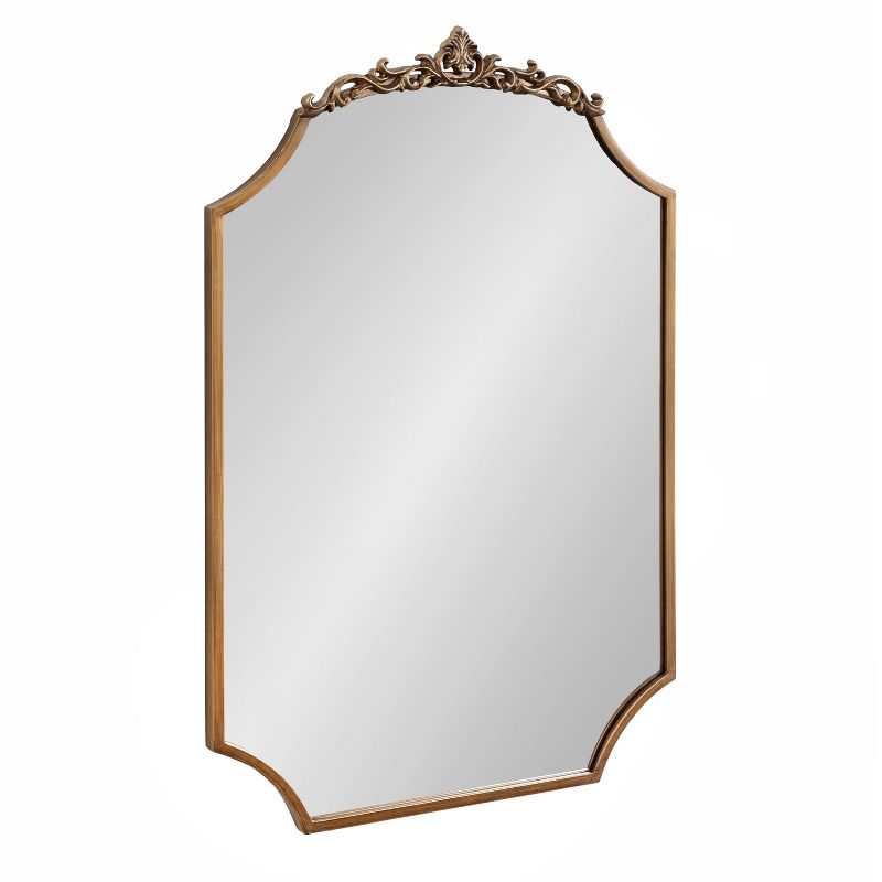 Kate &#38; Laurel All Things Decor 24&#34;x36&#34; Arendahl Traditional Scallop Mirror Gold, 1 of 8