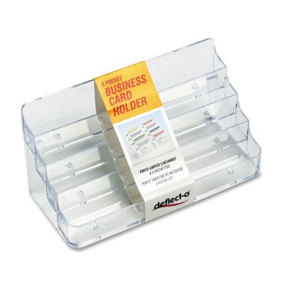 Deflecto Eight-Pocket Business Card Holder Capacity 400 Cards Clear 70801