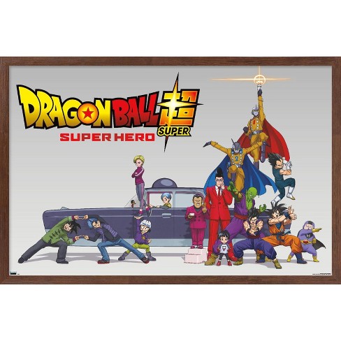 Trends International Dragon Ball Super: Super Hero - Key Art Framed Wall  Poster Prints Mahogany Framed Version 14.725 X 22.375 : Target