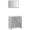 vidaXL Bathroom Cabinet With Mirror Concrete Grey Engineered Wood Medium - 2 of 4