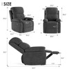 PAGED No Tools Assembly Sofa Chair,3-Position Recliner Chair with Padded Cushion,330lbs Capacity Recliner Sofa for Living Room,Apartment - 2 of 4