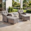 Belord 5 Pieces Small Patio Furniture Set with Patio Swivel Gliding Rocker Chairs, Weather Resistant Outdoor Conversation Set with Wide Back Rocker - 2 of 4