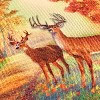 Collections Etc Charming Autumn Forest Path Deer Scene Quilt - 3 of 3